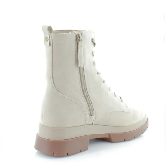 SOUL BY NATURALIZER Womens Beige Ozzy Round Toe Block Heel Combat Boots Sz 9 - Picture 3 of 4